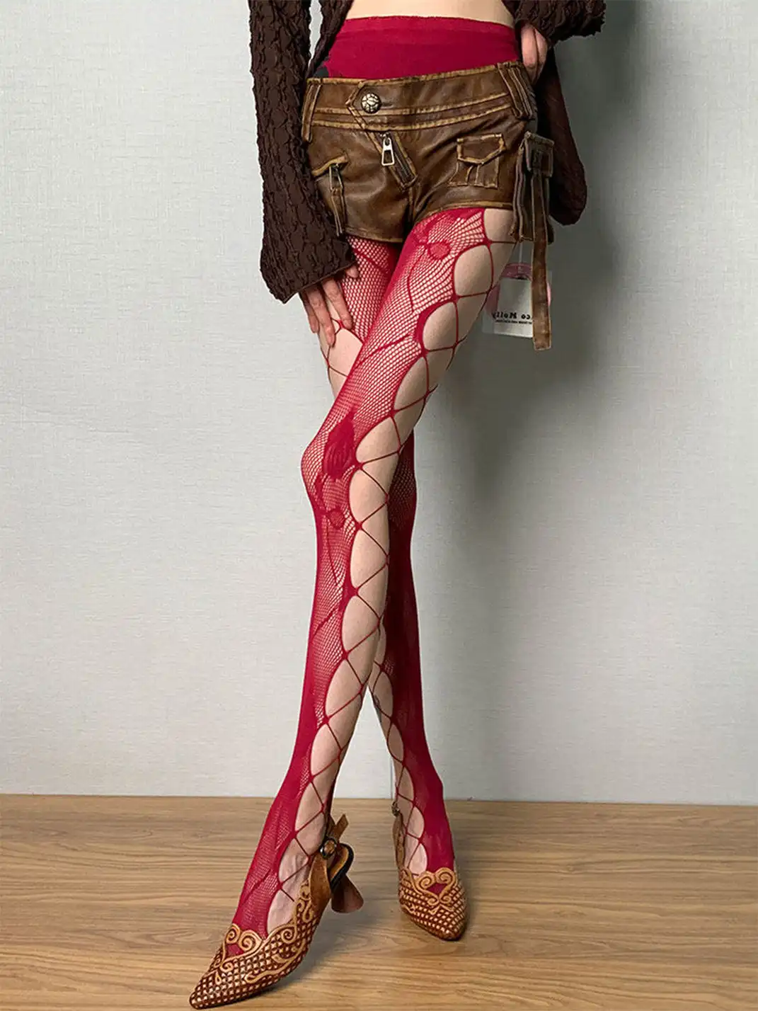 Bokior | Floral & Diamond Mesh Sheer Stockings