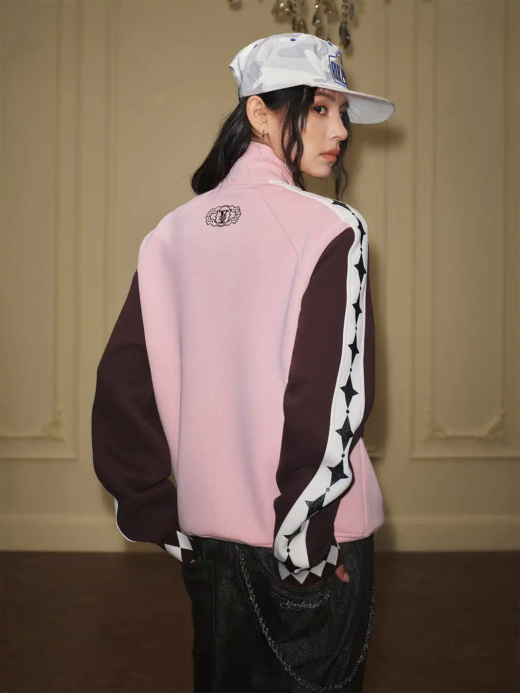YADcrew | Glitter Four-Pointed Star Knit Cardigan