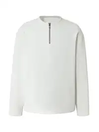 YADcrew | Half-Zip Knit Crew Neck Long-Sleeved T-Shirt