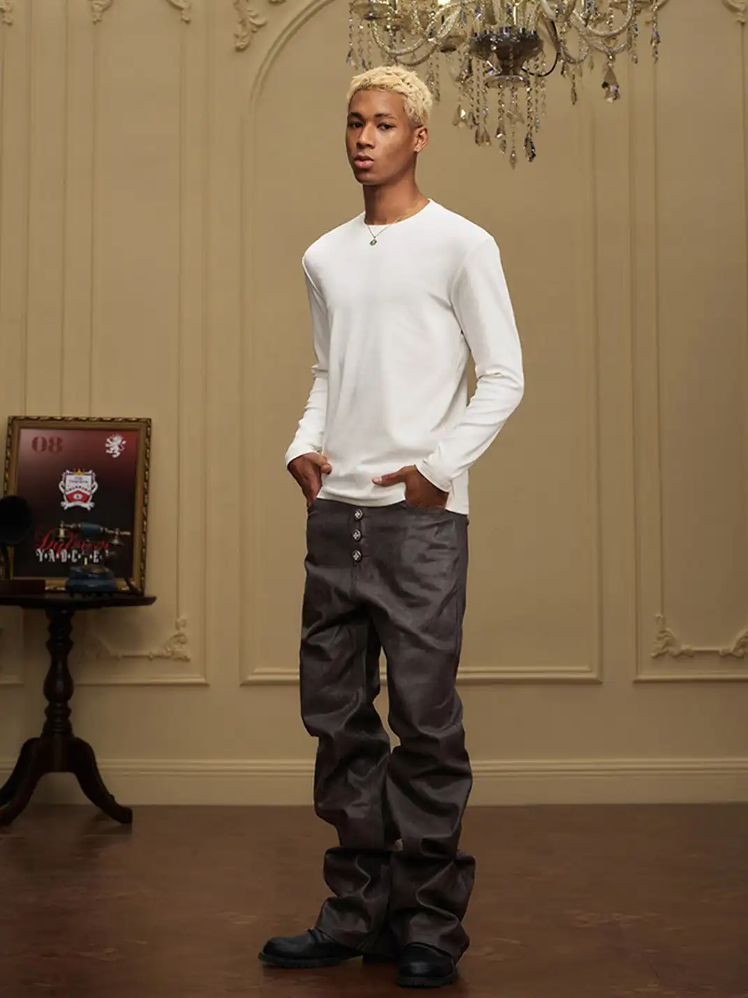 YADcrew | Five-Button Waxed Jeans