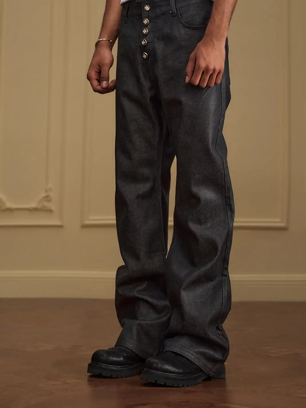 YADcrew | Five-Button Waxed Jeans