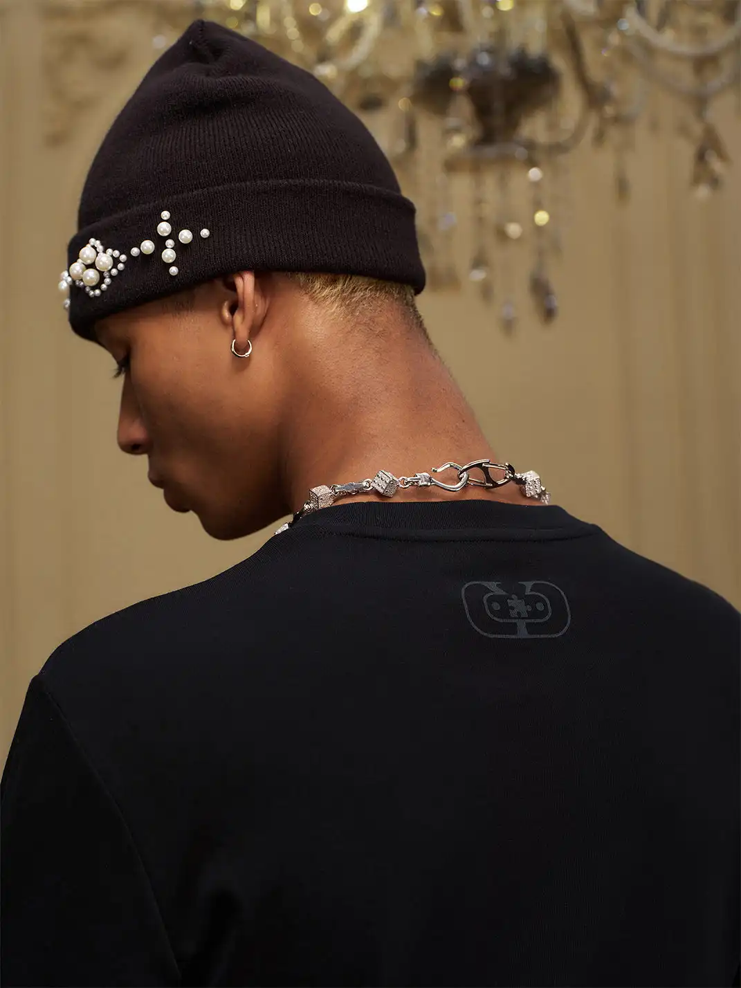 YADcrew | Logo Stretch Slim Fit Long Sleeve T-Shirt