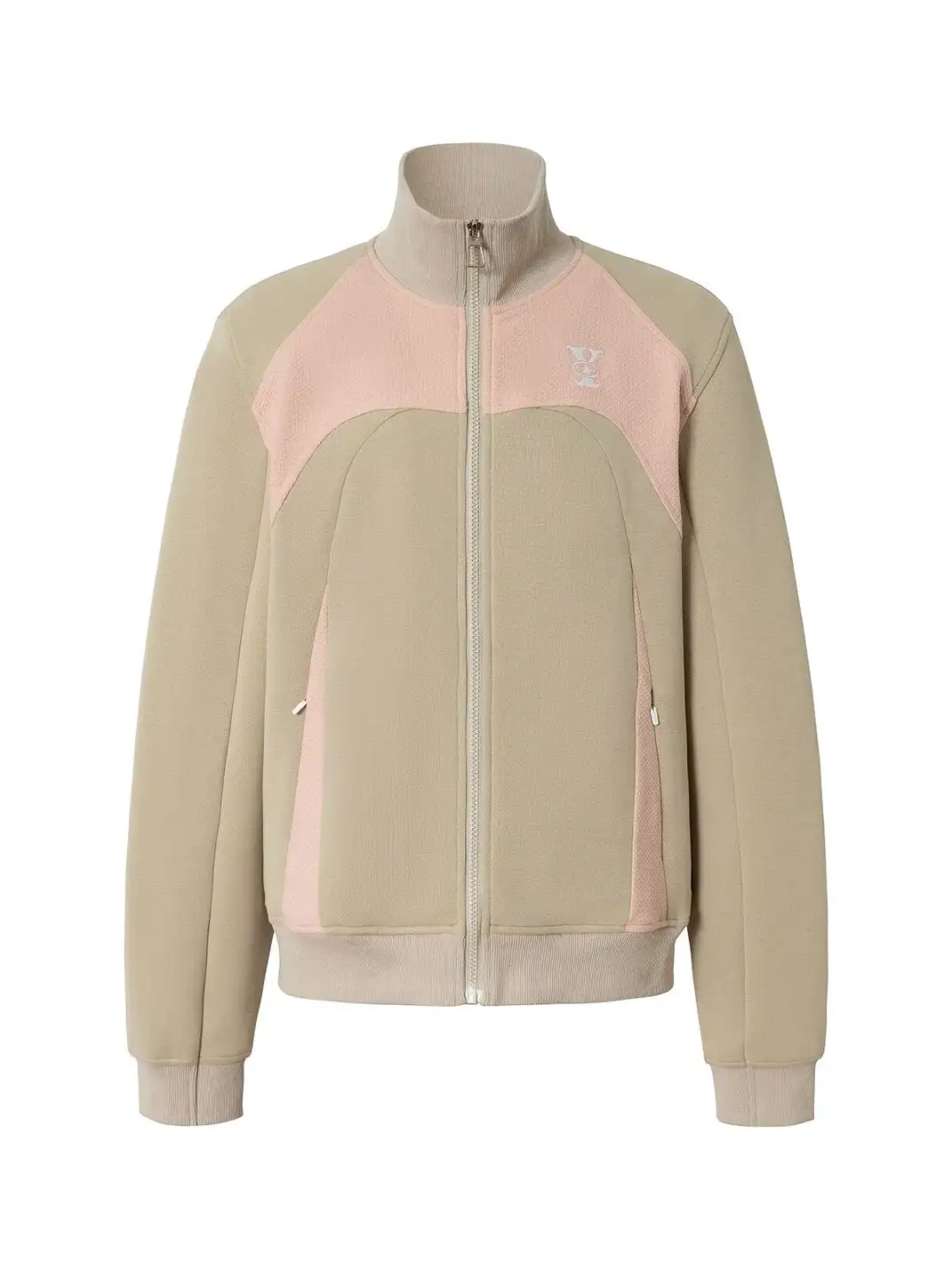 YADcrew | Color-Blocked Deconstructed Stand-Up Collar Coat