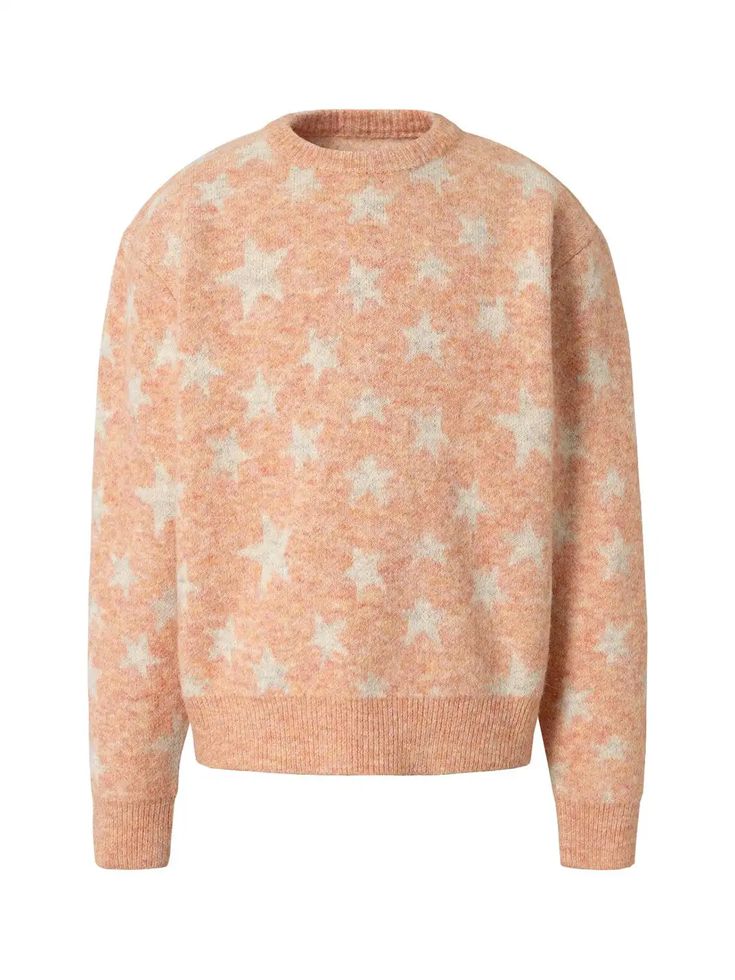 YADcrew | Star Jacquard Faux Cashmere Crew Neck Sweater