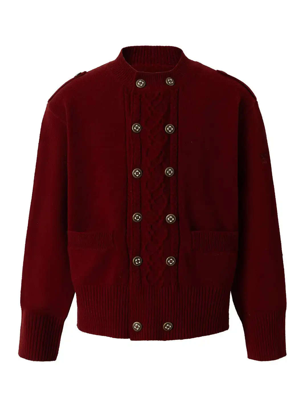 YADcrew | Double-Breasted Metal Button Knit Sweater