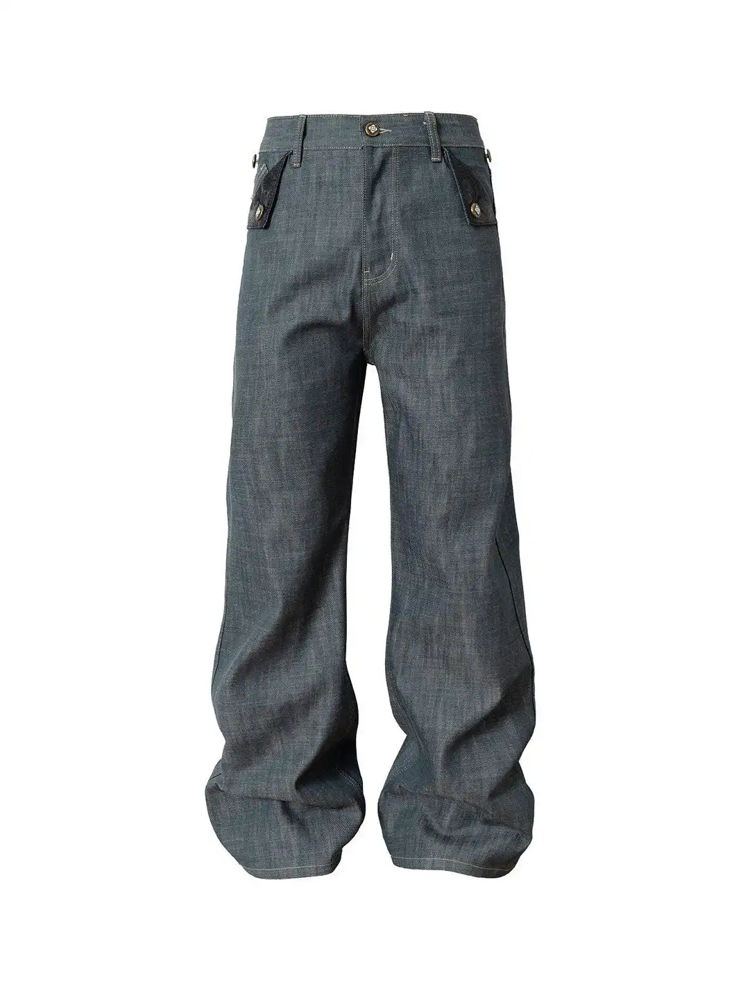 YADcrew | Foldable Triangle Pocket Patchwork Jeans