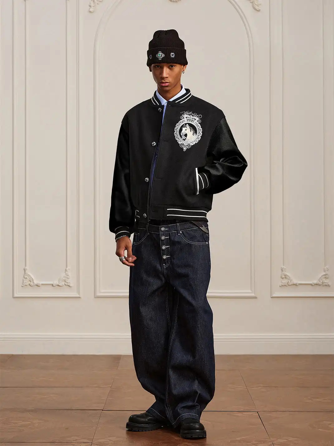 YADcrew | Heavyweight Double-Waist Button Jeans