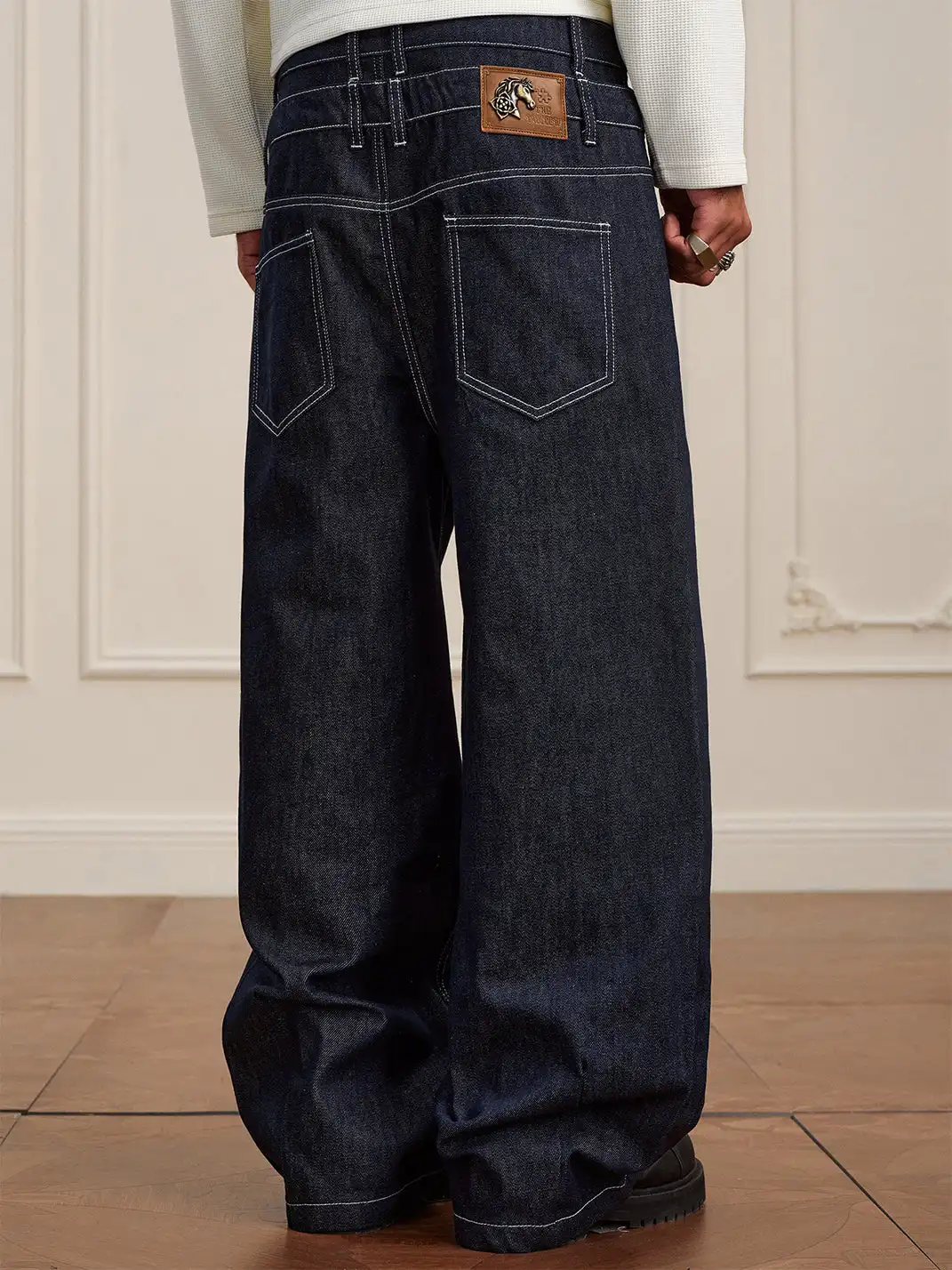 YADcrew | Heavyweight Double-Waist Button Jeans