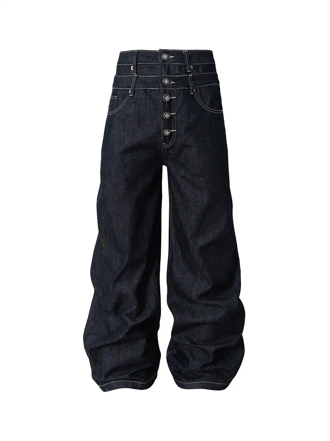 YADcrew | Heavyweight Double-Waist Button Jeans