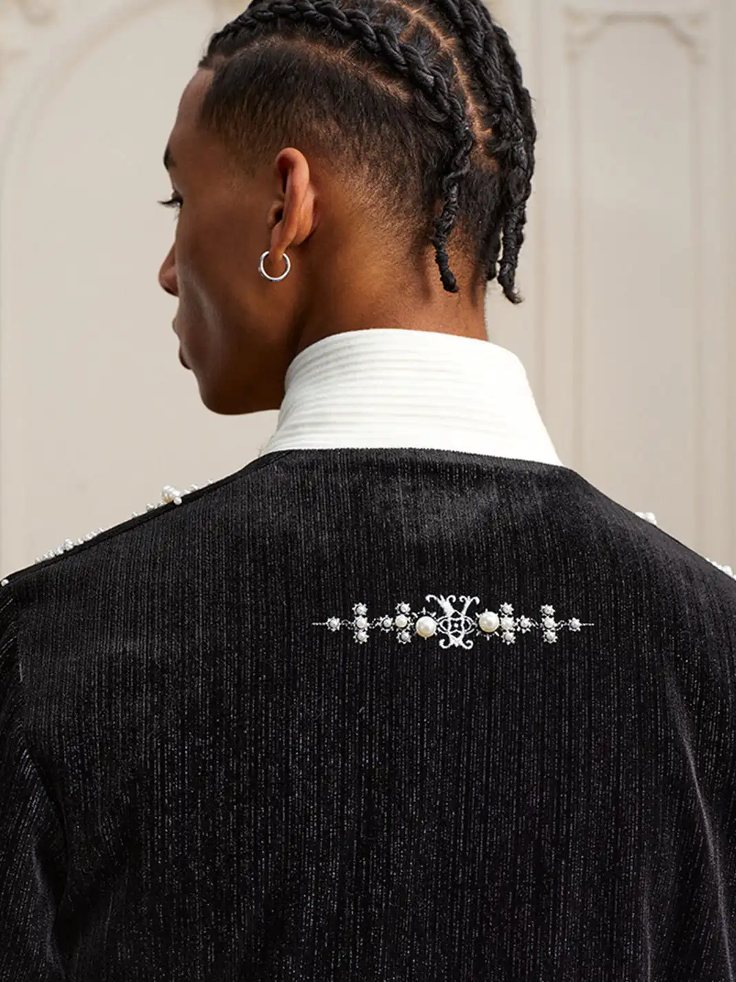 YADcrew | Vintage Velvet Pearl Jacket