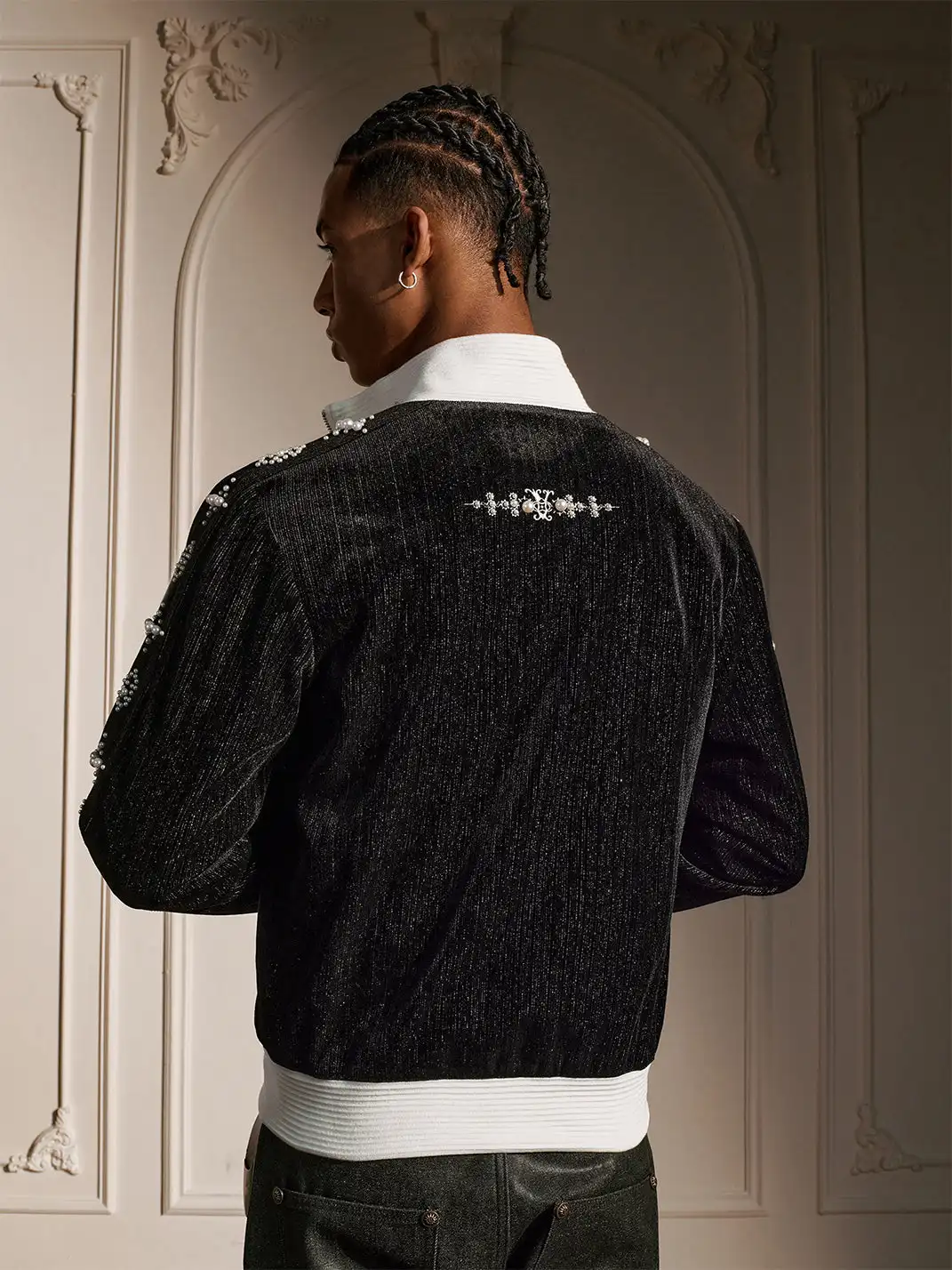 YADcrew | Vintage Velvet Pearl Jacket