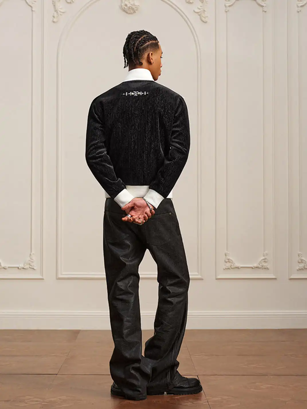 YADcrew | Vintage Velvet Pearl Jacket