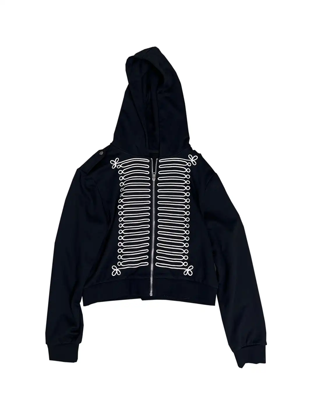 CHAI | Epaulette Pattern Zip-Up Hoodie