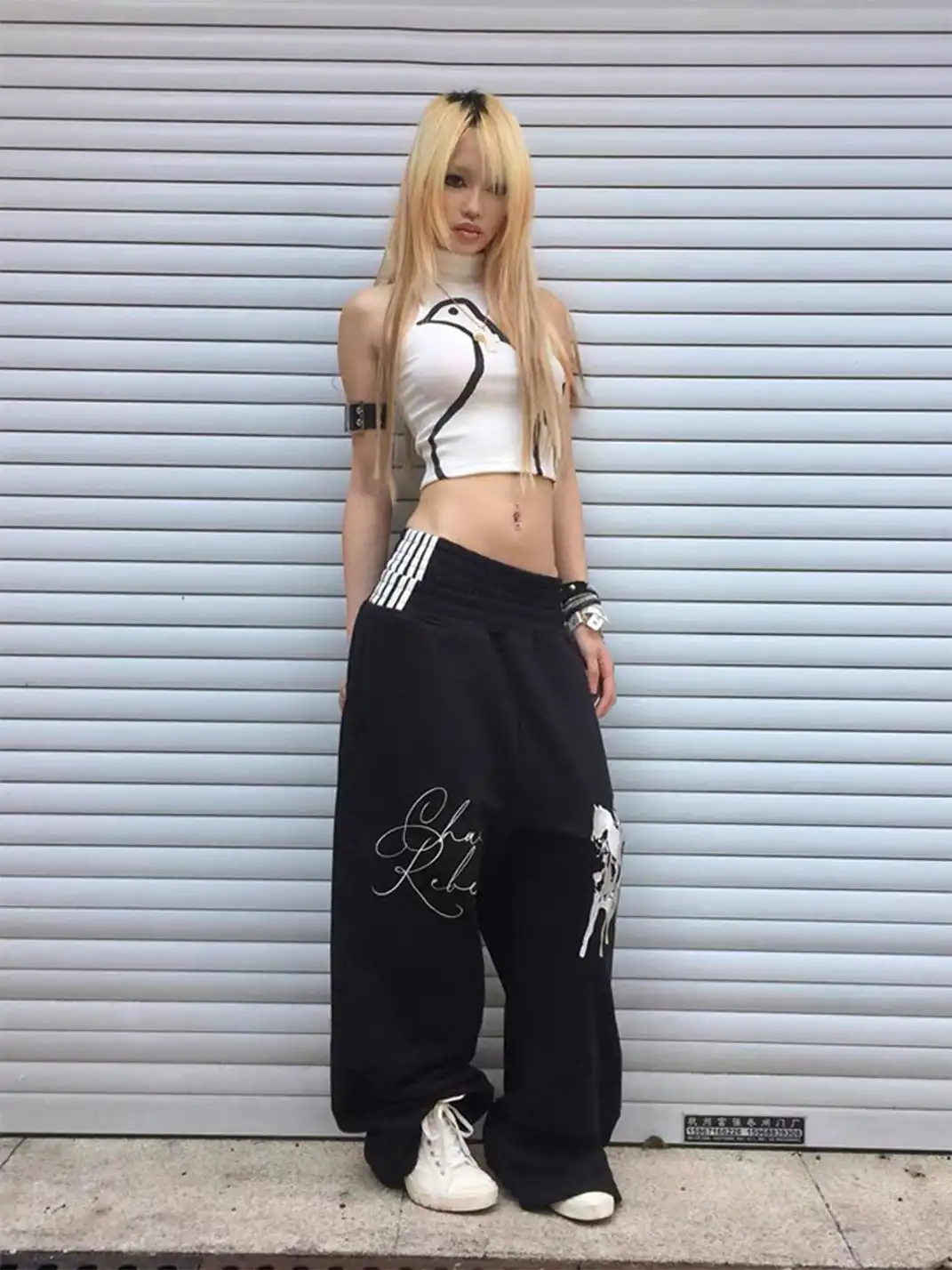 CHAI | Reversible Multi-Waisted Sweatpants With A Horse Logo