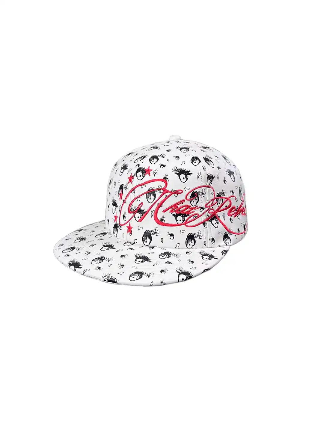 CHAI | All-Over Star-Embroidered Flat-Brimmed Hat