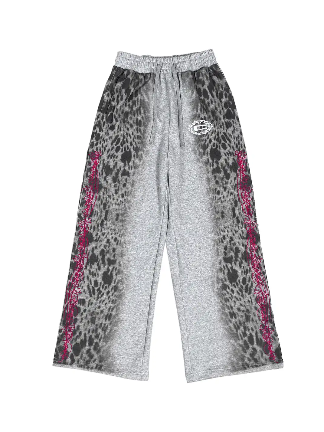 CHAI | Leopard Print Embroidered Tracksuit