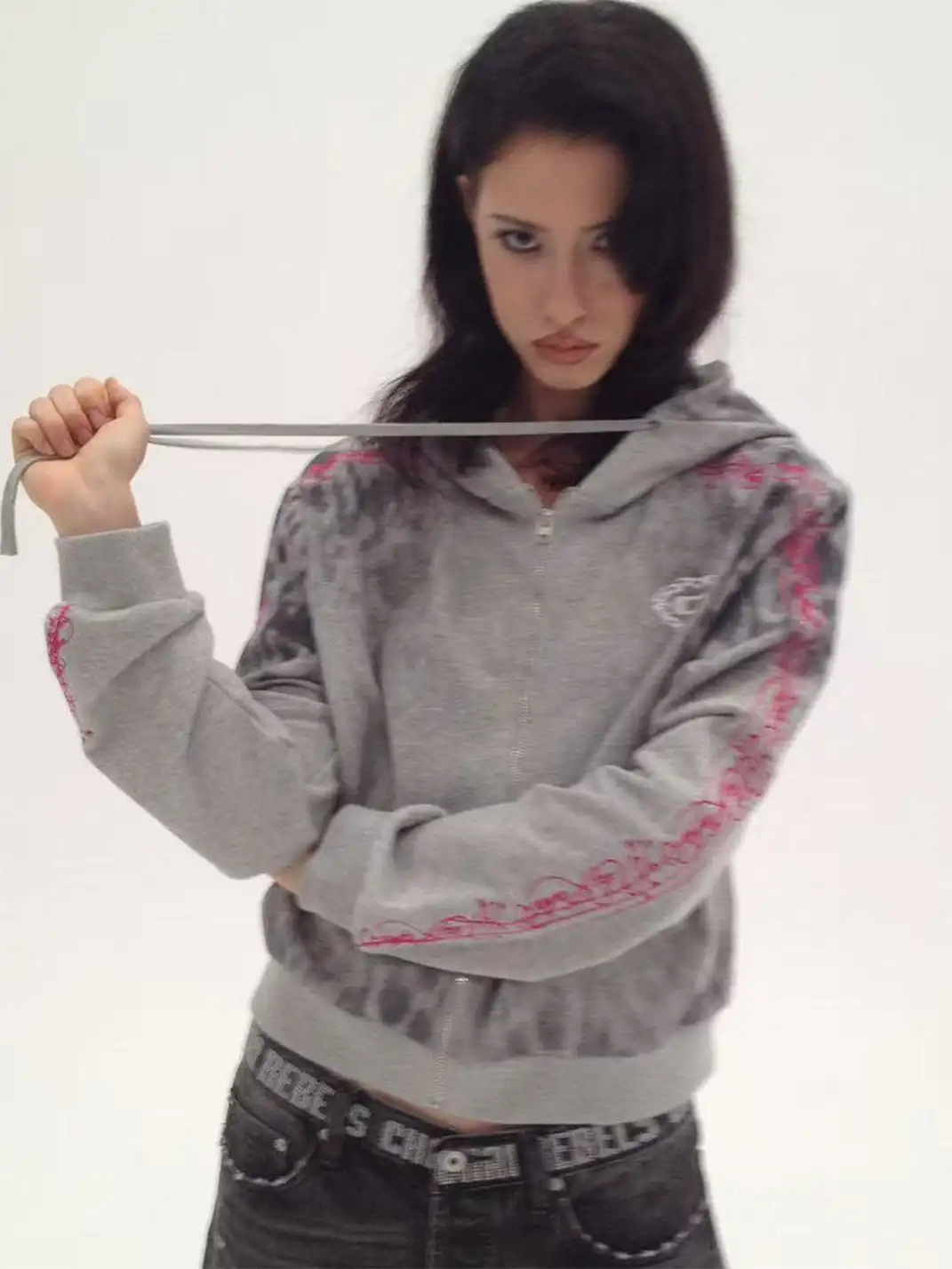 CHAI | Leopard Print Embroidered Tracksuit