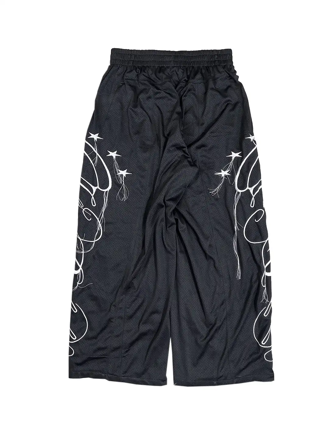 CHAI | Tassel Embroidery Multi-structure Mesh Trousers