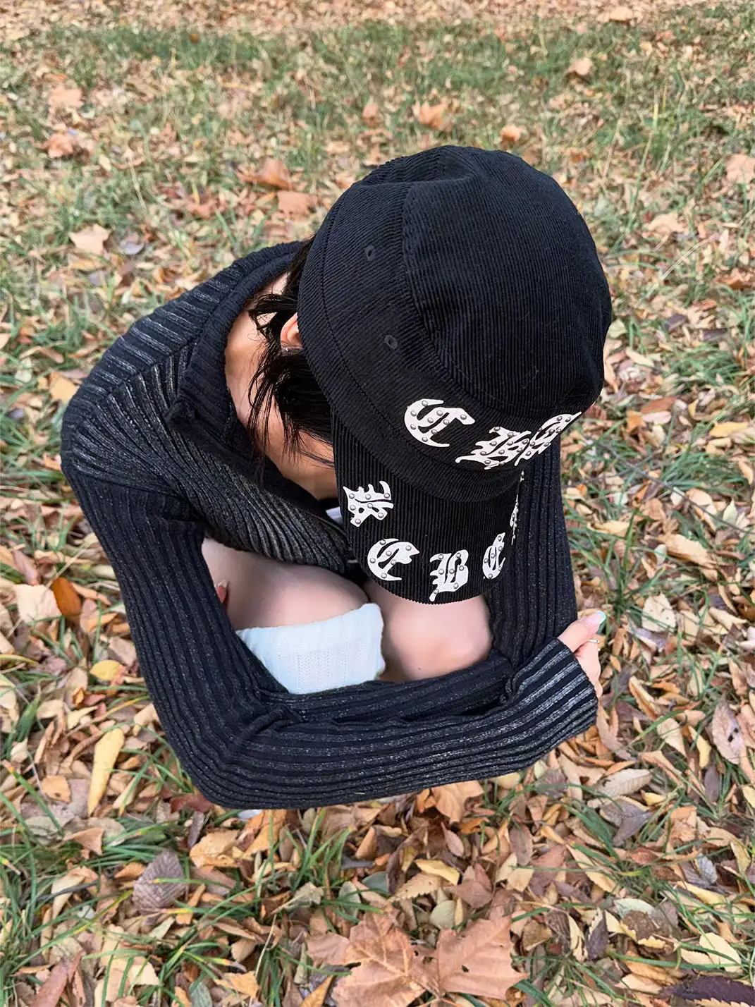 CHAI | Riveted Corduroy Flat Brim Cap