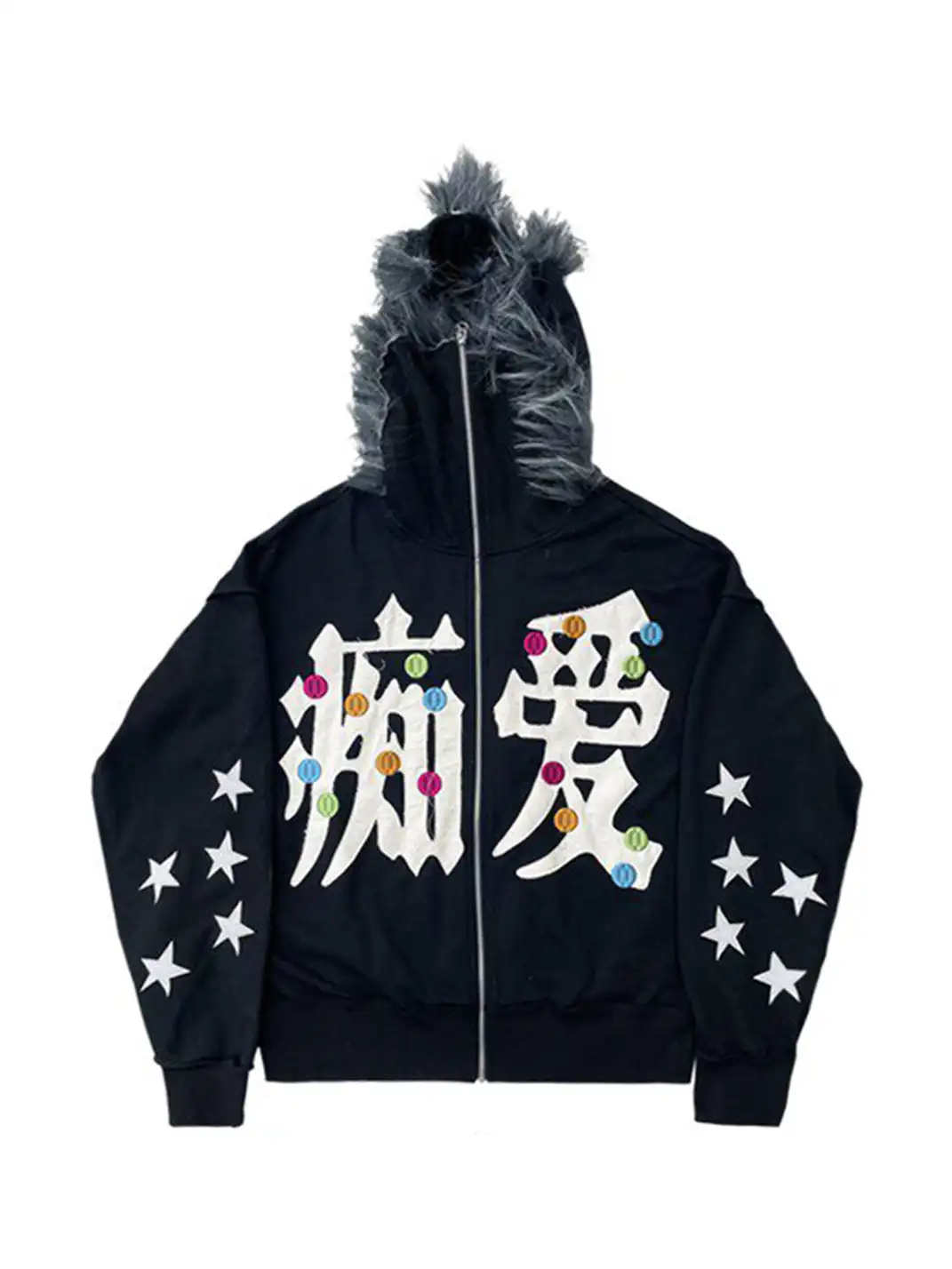 CHAI | "CHIAI" Embroidered Zipper Jacket