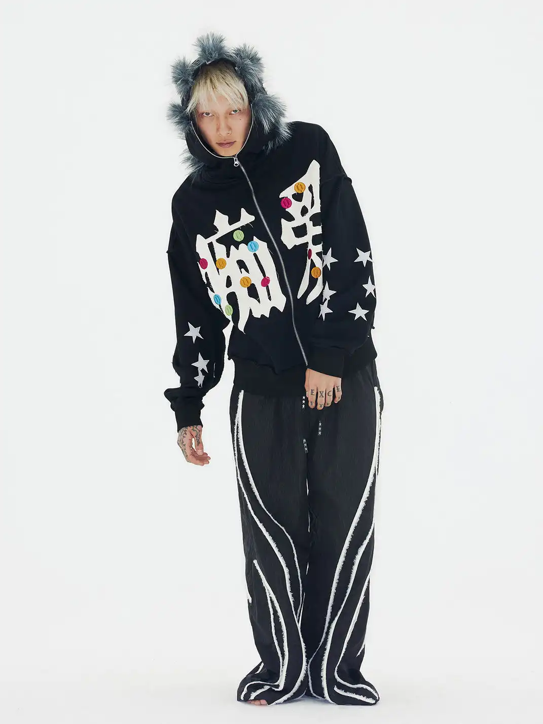 CHAI | "CHIAI" Embroidered Zipper Jacket