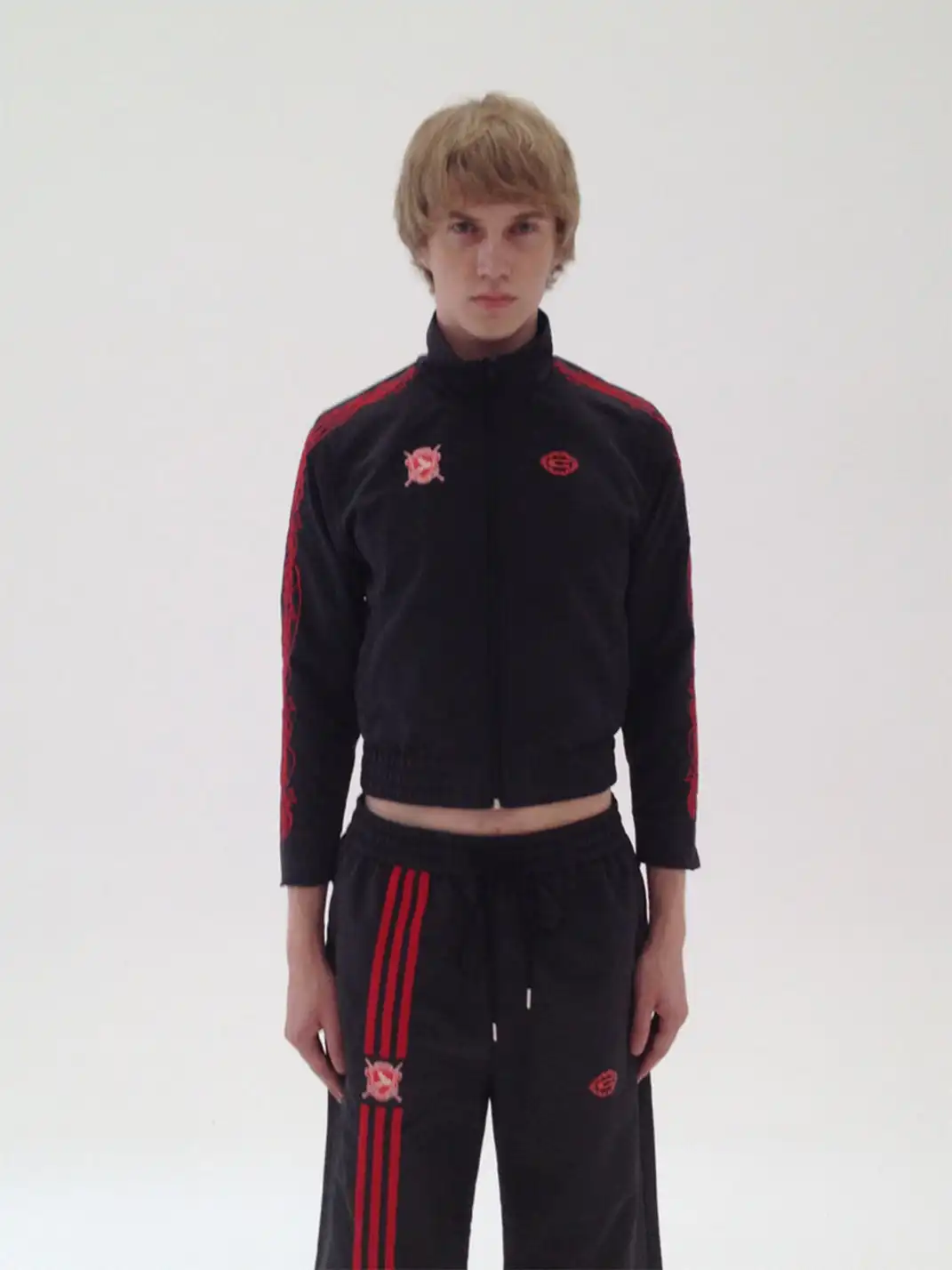 CHAI | Embroidered Print Nylon Tracksuit
