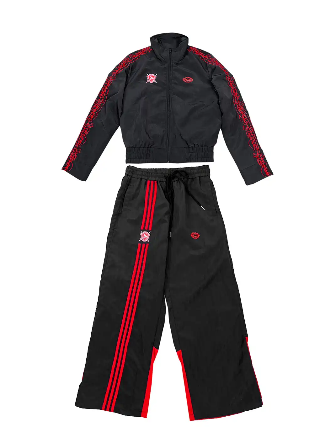 CHAI | Embroidered Print Nylon Tracksuit