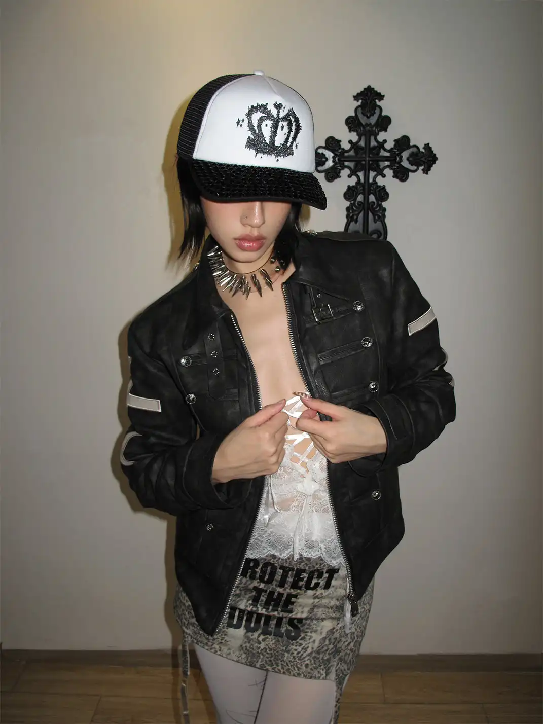 CHAI | Crown Metal Wire Embroidered Beaded Cap