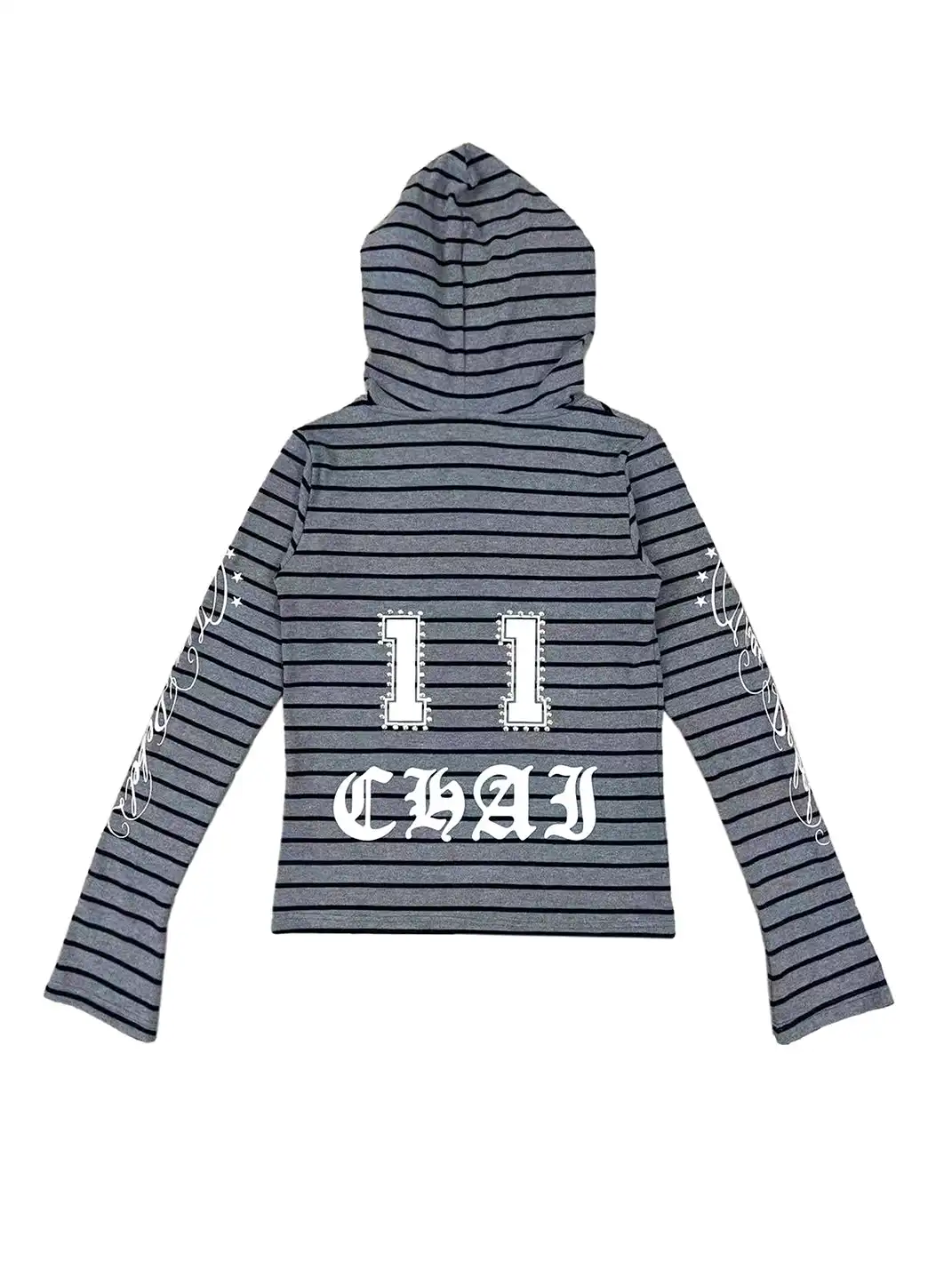 CHAI | Striped Stretch Hoodie