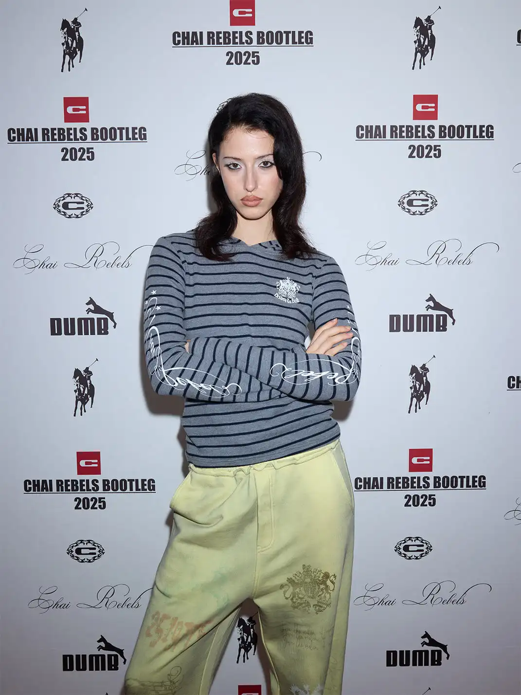 CHAI | Striped Stretch Hoodie