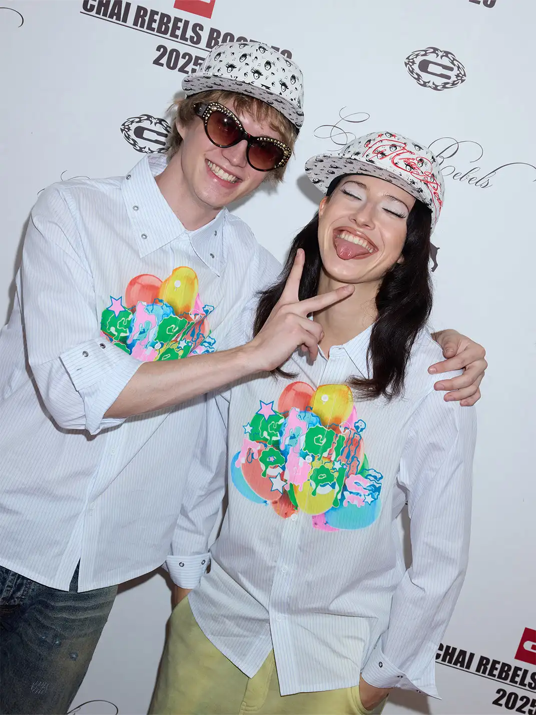 CHAI | Fun Party Print Long-Sleeve Shirt