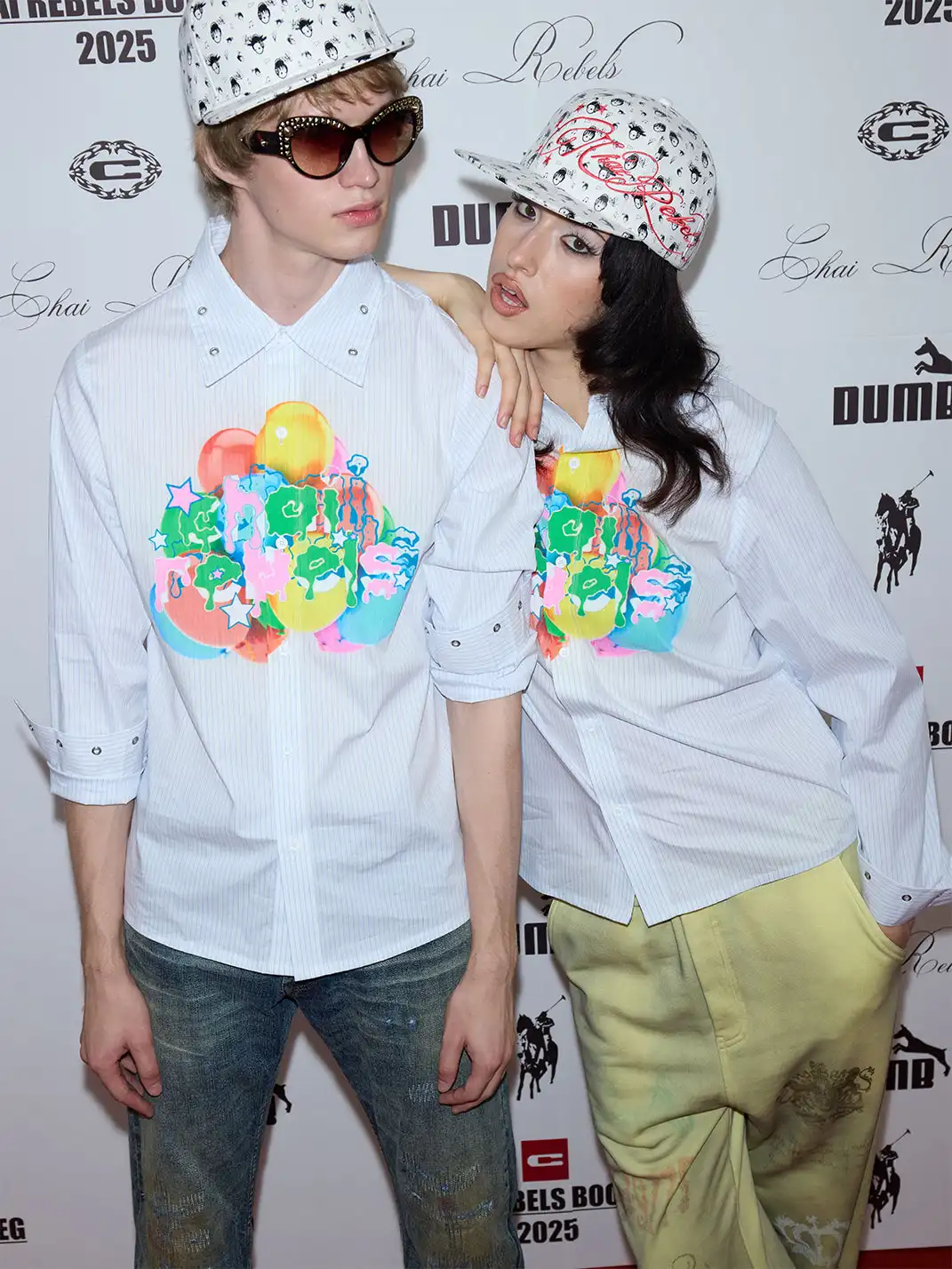 CHAI | Fun Party Print Long-Sleeve Shirt