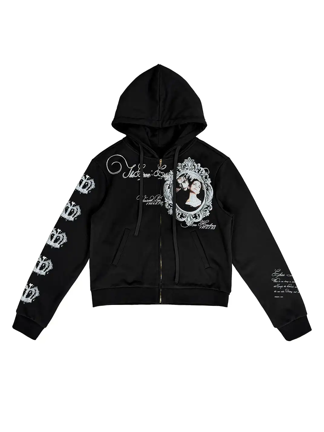CHAI | Angel City Print Rhinestone Hoodie