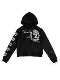 CHAI | Angel City Print Rhinestone Hoodie