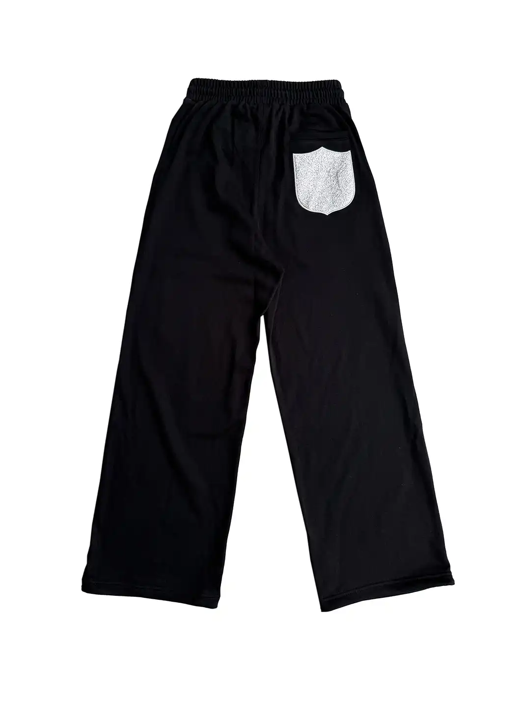 CHAI | Medal Silver Thread Appliqué Embroidered Sweatpants