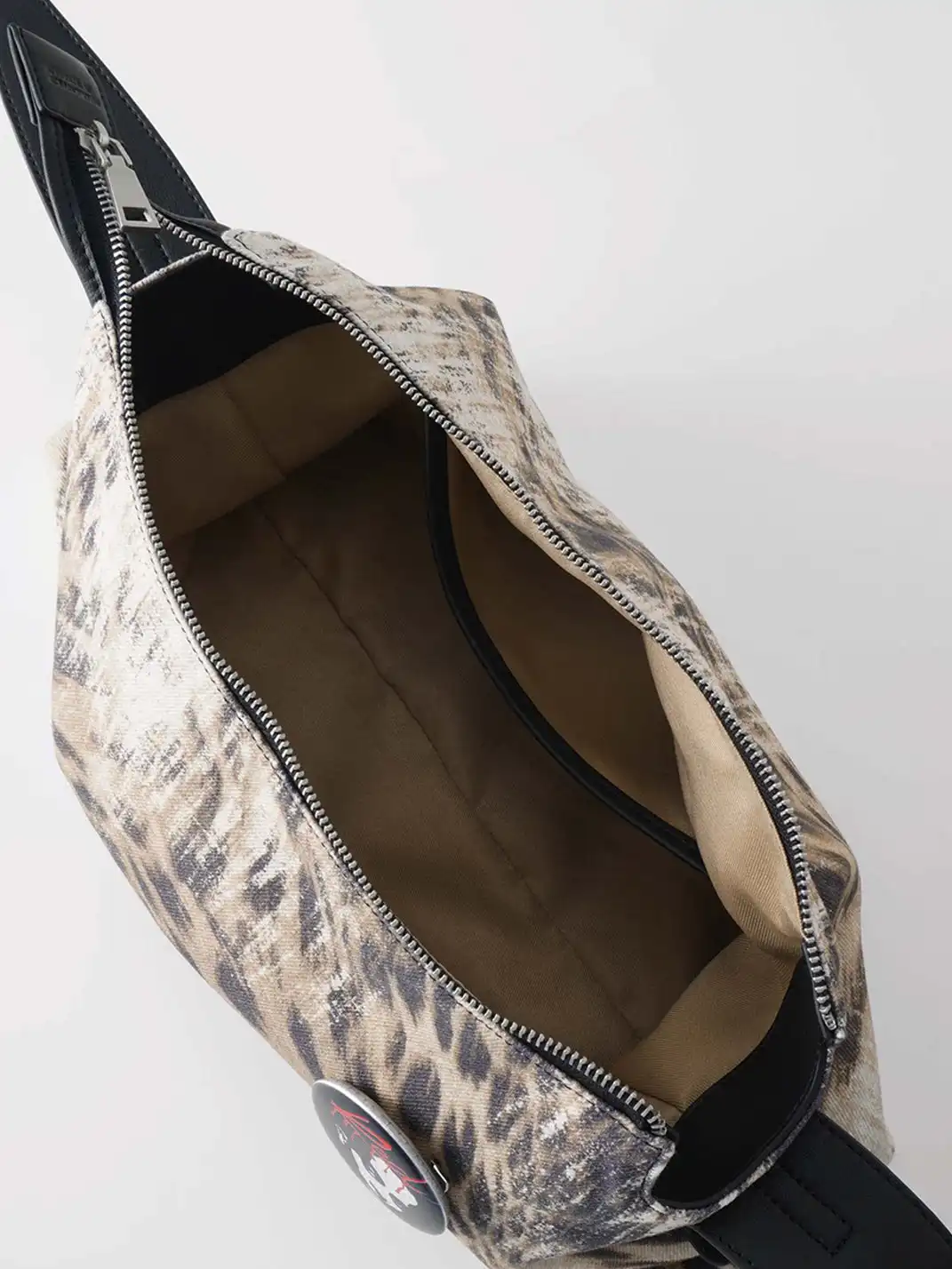 CIRCLECUSTOM丨 Retro Leopard Print Denim Tote Bag