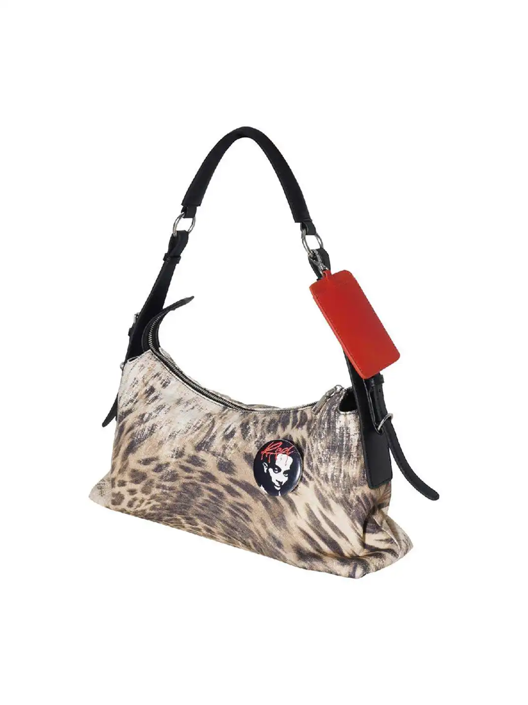 CIRCLECUSTOM丨 Retro Leopard Print Denim Tote Bag