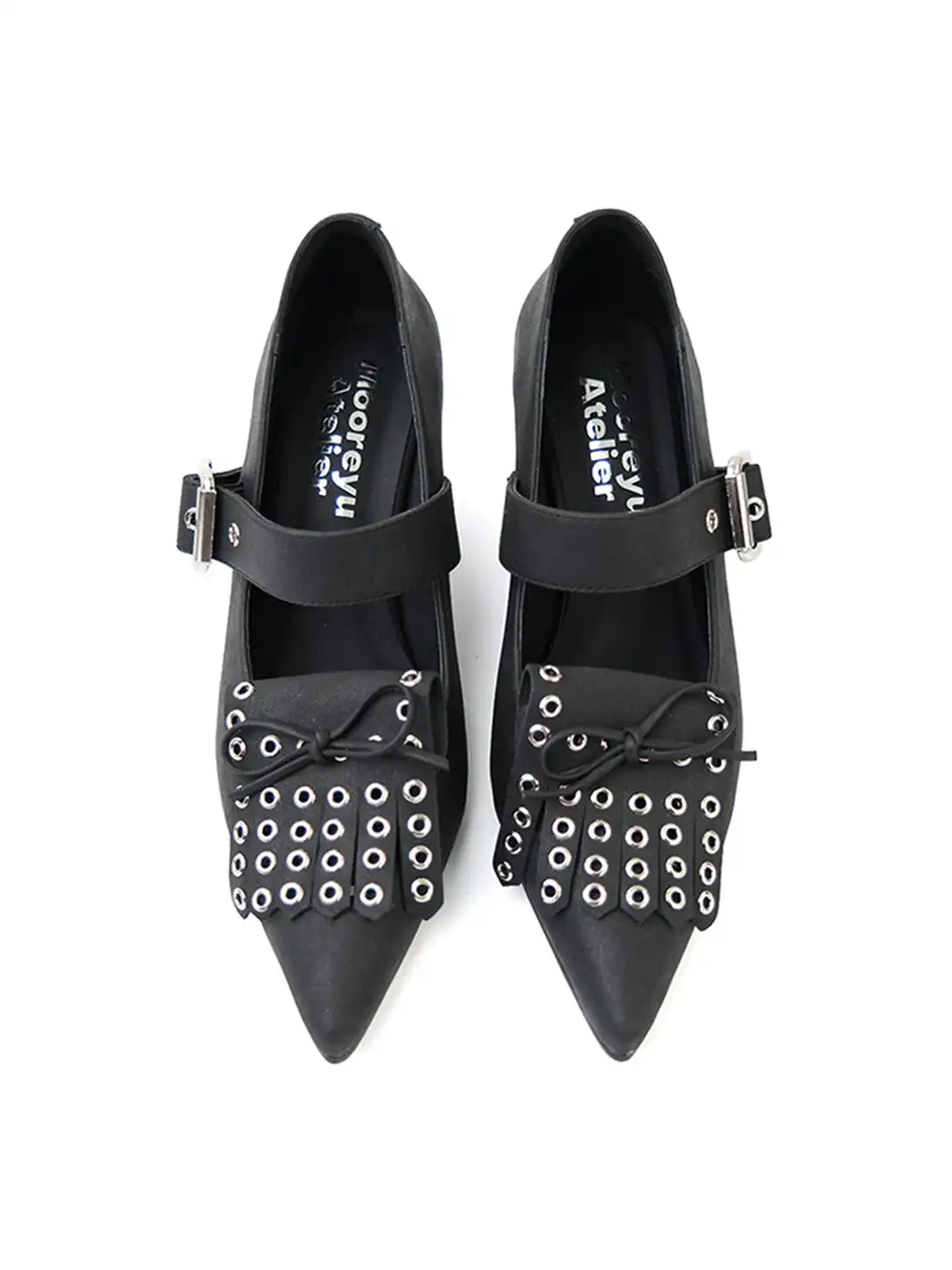 Mooreyu Atelier | Bow-Knot Buckle Wedge Heels