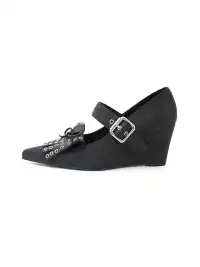 Mooreyu Atelier | Bow-Knot Buckle Wedge Heels