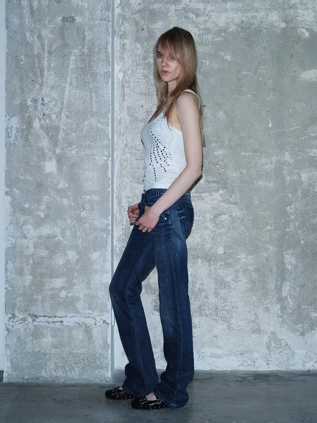 Mooreyu Atelier | Leather Mary Jane Flat Shoes