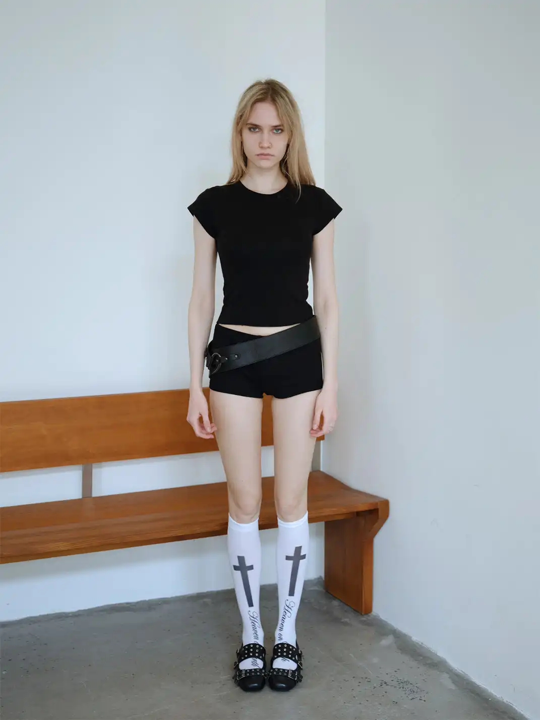 Mooreyu Atelier | Leather Mary Jane Flat Shoes