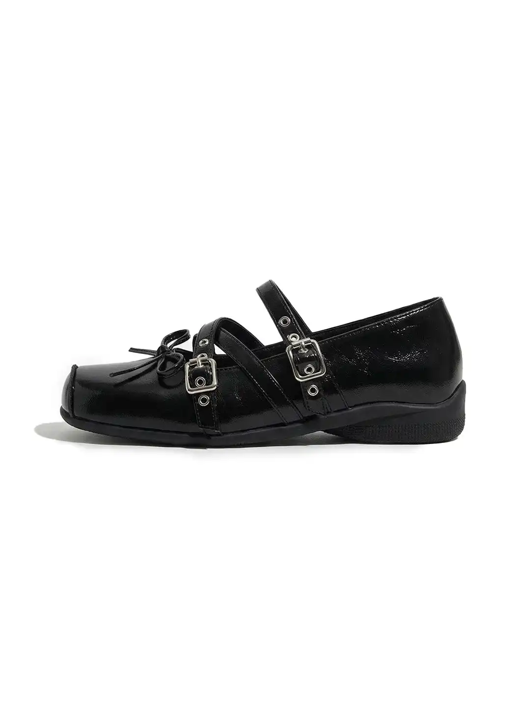Mooreyu | Bow-Knot Studded Flat Shoes