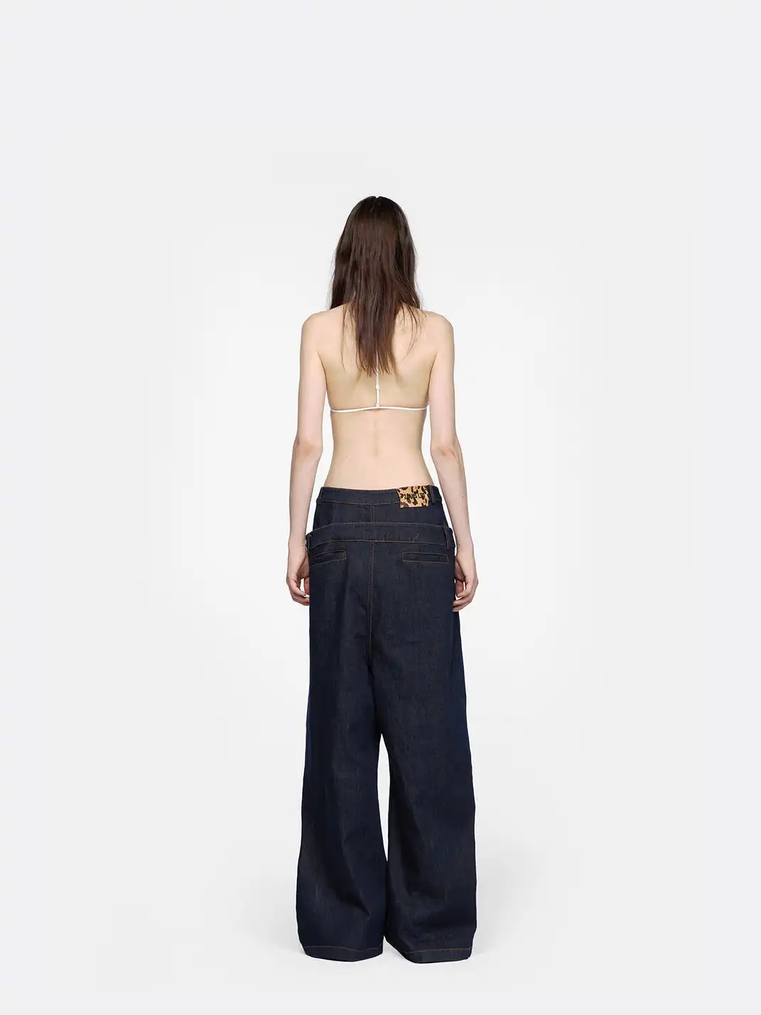 24ANS | Double-Waisted Embroidered Jeans