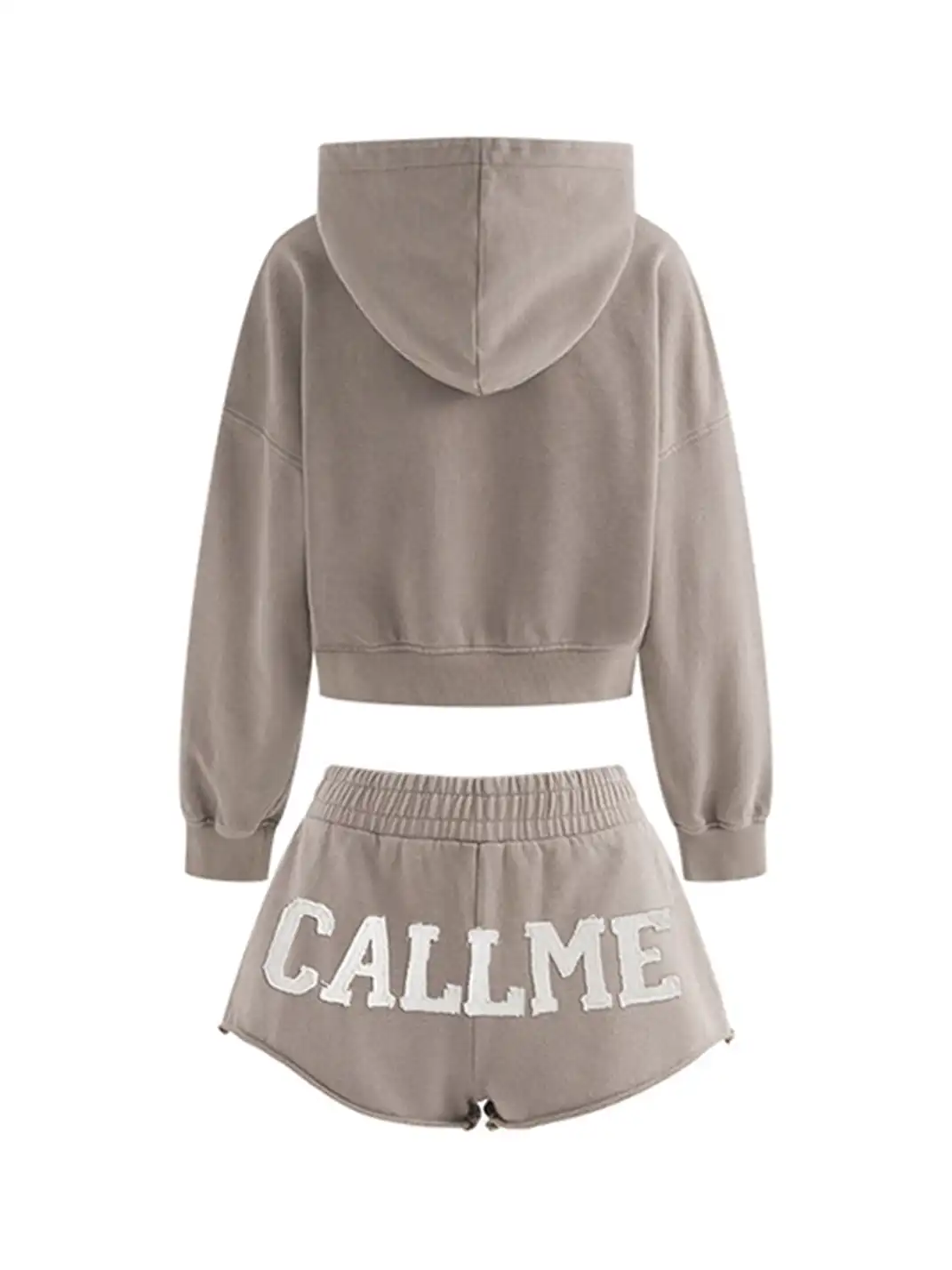 Latelylab | Casual Letter Embroidered Sweatshirt And Shorts Tracksuit