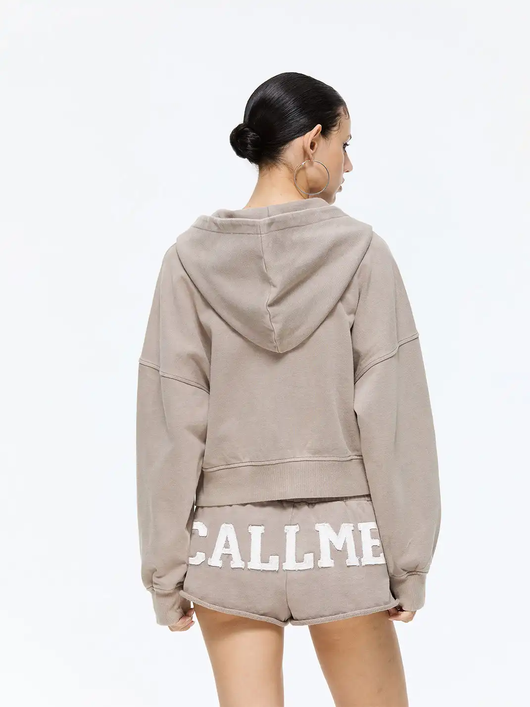 Latelylab | Casual Letter Embroidered Sweatshirt And Shorts Tracksuit
