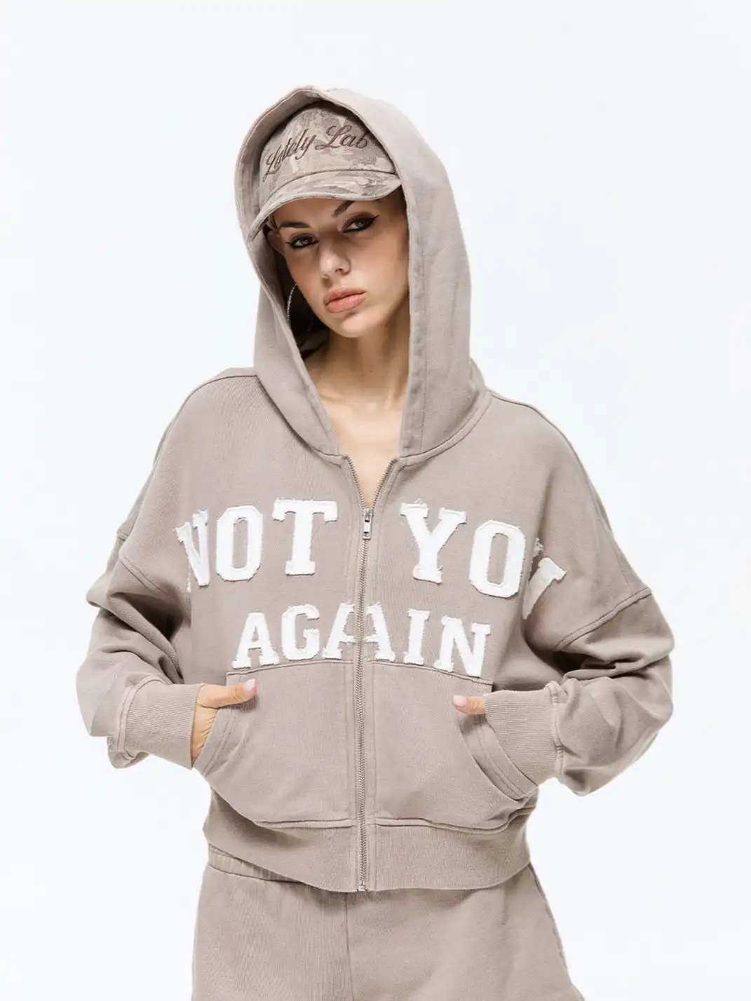 Latelylab | Casual Letter Embroidered Sweatshirt And Shorts Tracksuit