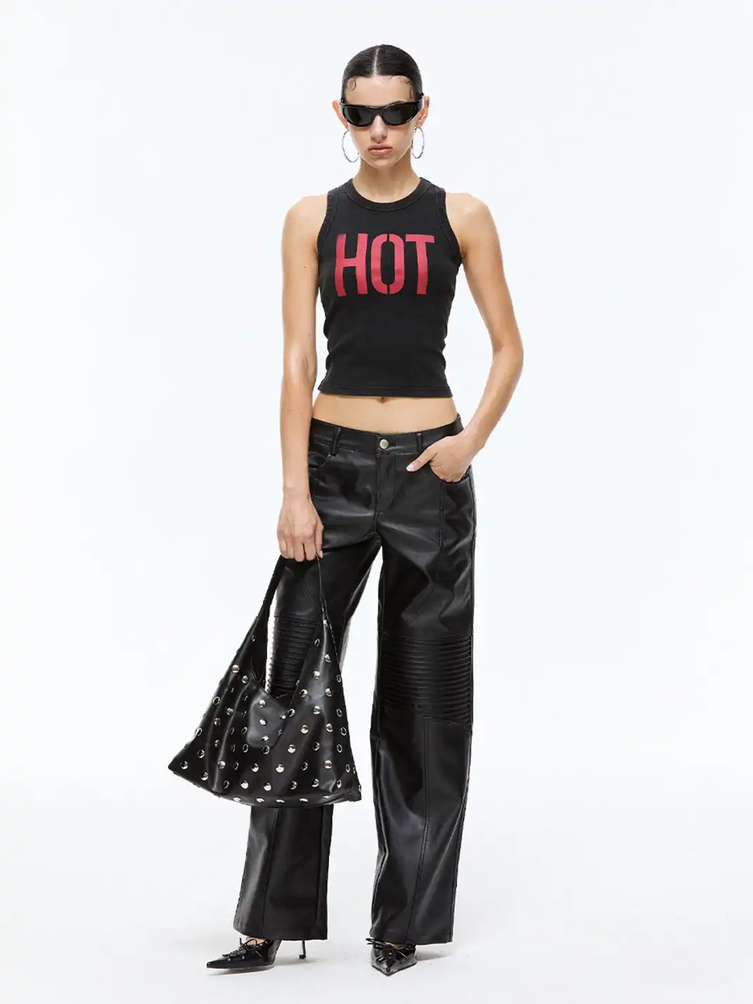 Latelylab | Pleating Machine Divisible Leather Pants