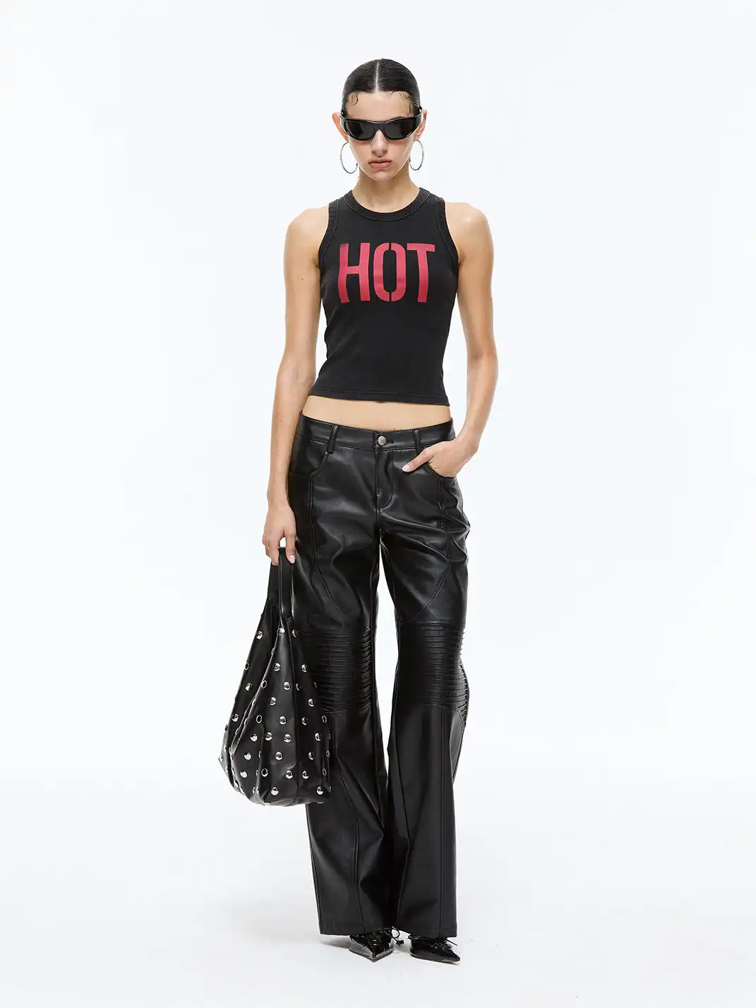 Latelylab | Pleating Machine Divisible Leather Pants