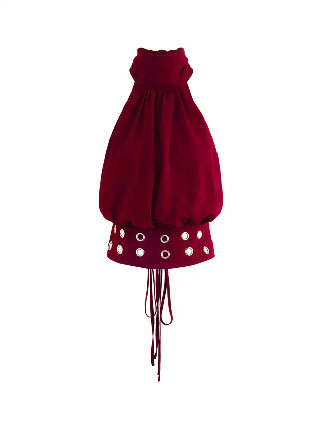 Latelylab | Halter Neck Off-Shoulder Tank Top-Red