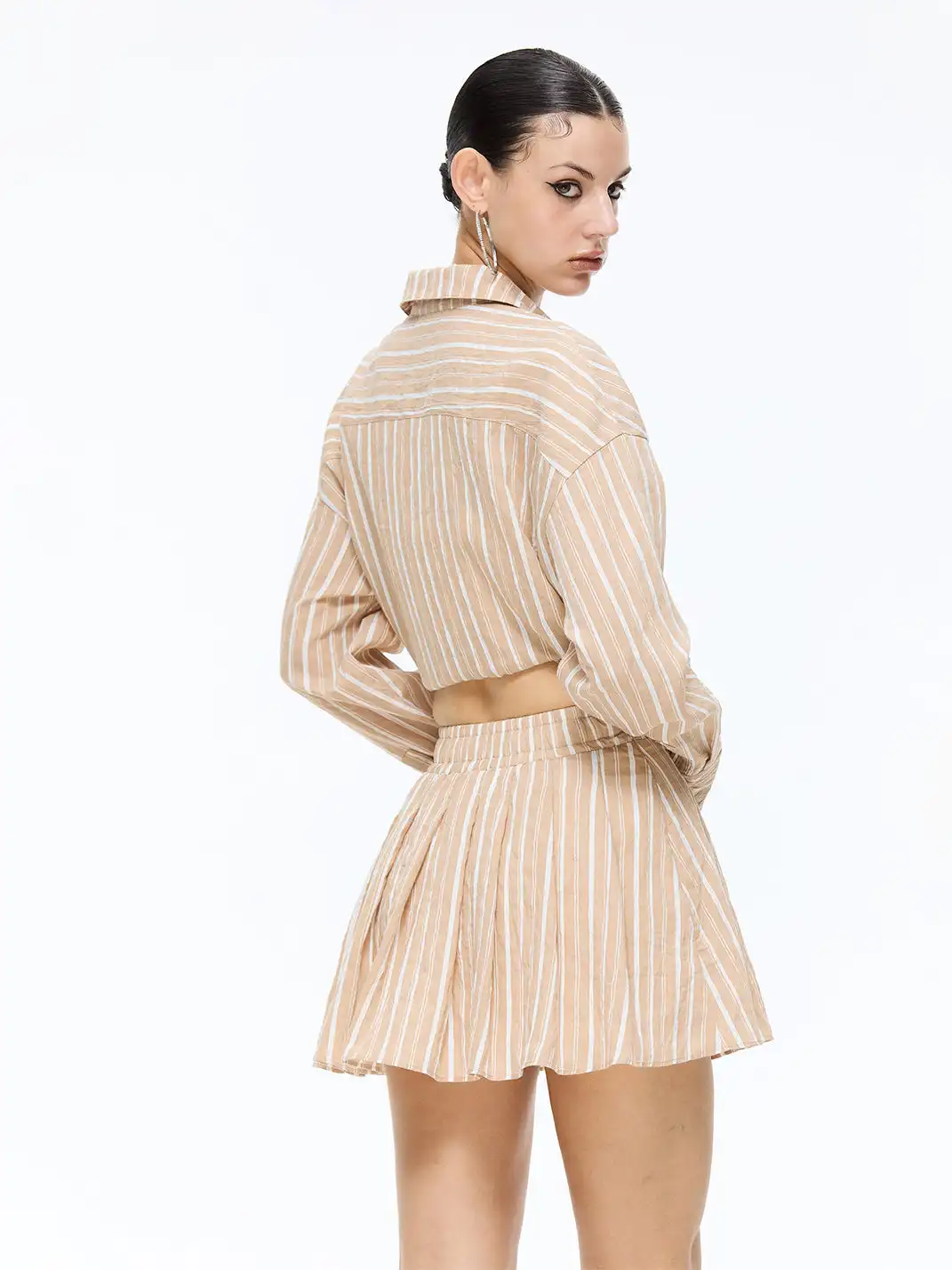 Latelylab | Tennis Long-Sleeved Shirt And Skirt Set